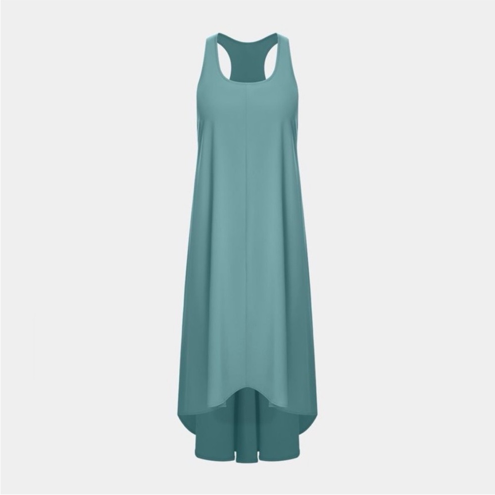 NWT Halara Breezeful RacerPocket High Low Flowy Midi Quick Dry Casual Dress - Picture 6 of 8